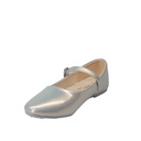 Girls' Mary Jane Shoes with Buckle Strap – Silver 2