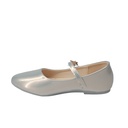 Girls' Mary Jane Shoes with Buckle Strap – Silver 3