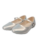 Girls' Mary Jane Shoes with Buckle Strap – Silver 4