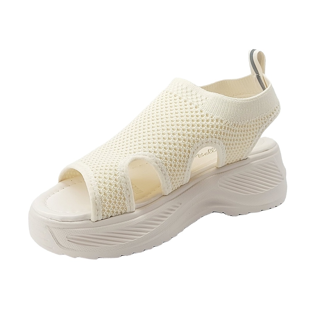 Women's Slip-on Knit Platform Sandal – Ivory 2