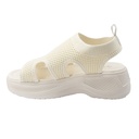 Women's Slip-on Knit Platform Sandal – Ivory 3