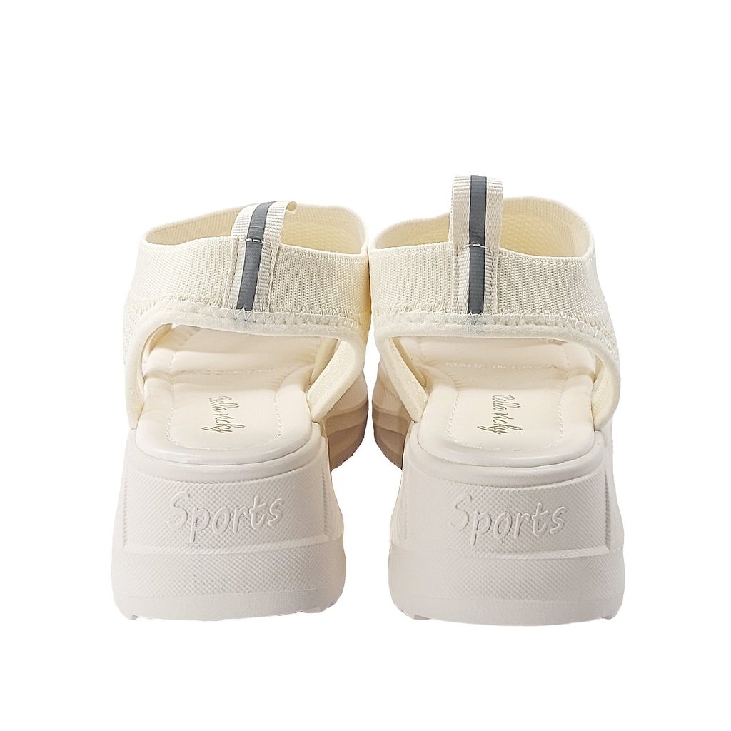 Women's Slip-on Knit Platform Sandal – Ivory 5