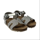 Girls' Glitter Sandal with Ankle Strap – Silver 5
