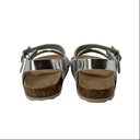 Girls' Glitter Sandal with Ankle Strap – Silver 6