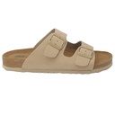 Double Strap Cork Footbed Sandal – Beige 3