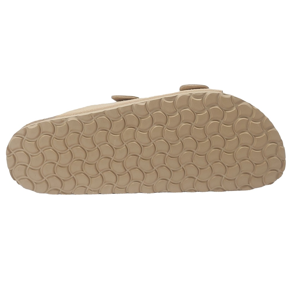 Double Strap Cork Footbed Sandal – Beige 4