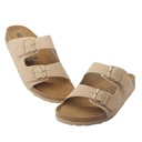 Double Strap Cork Footbed Sandal – Beige 7