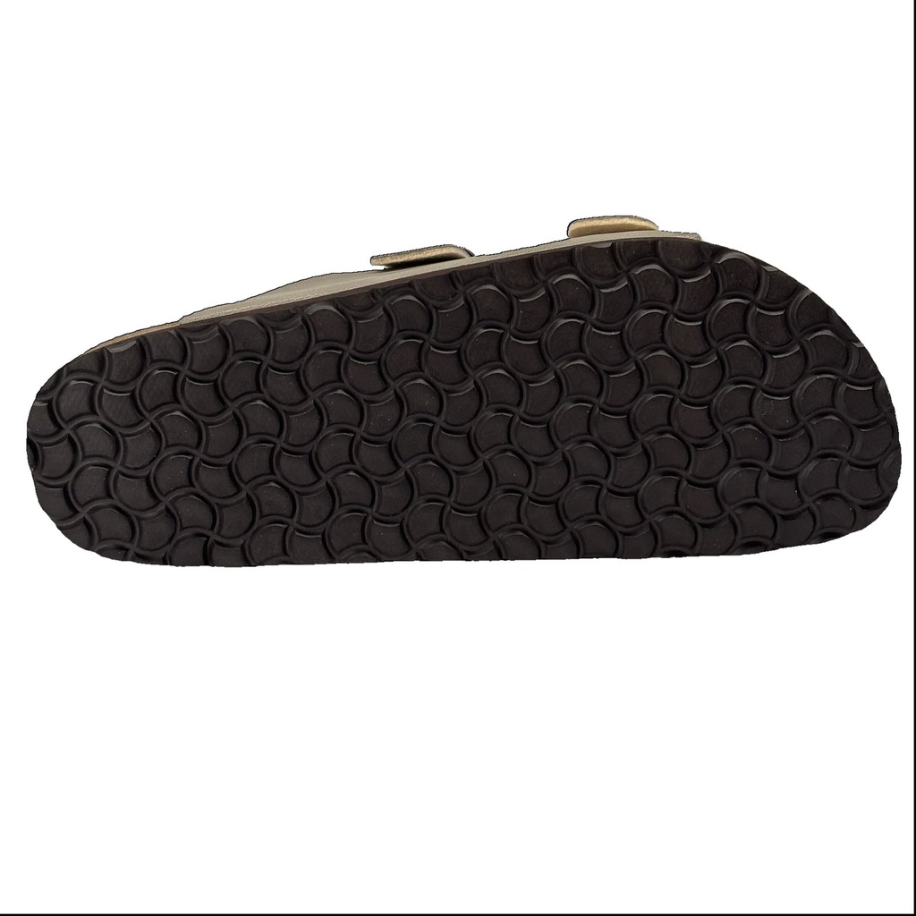 Men's Double Buckle Cork Footbed Sandal – Grey 4