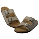 Men's Double Buckle Cork Footbed Sandal – Grey 7