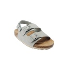 Kids Double Buckle Cork Sandal (EU 25–30) – Light Grey 1