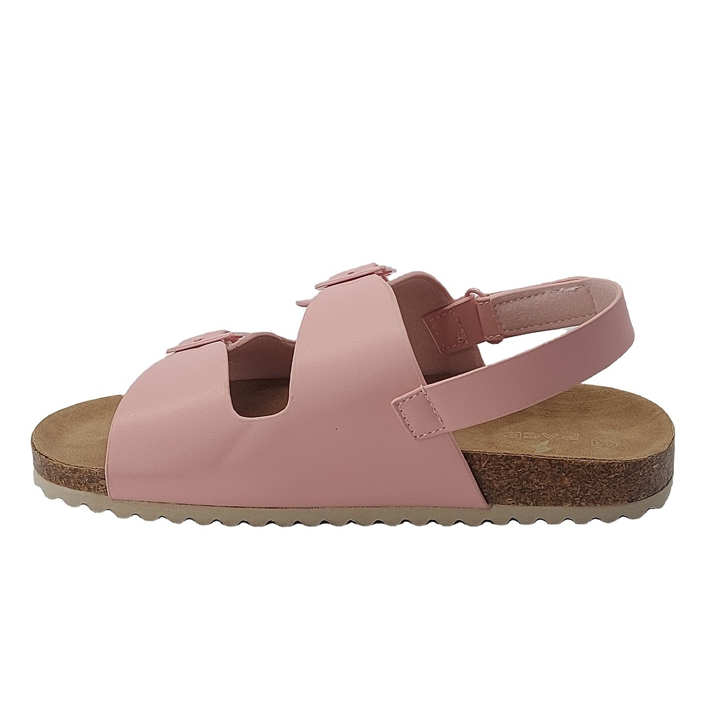 Kids Double Buckle Cork Sandal (EU 31–36) – Pink 3