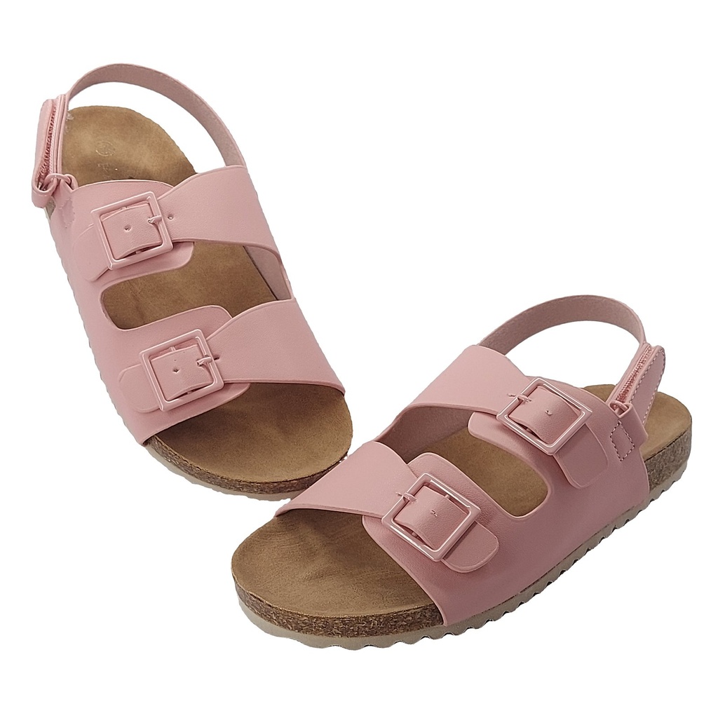 Kids Double Buckle Cork Sandal (EU 31–36) – Pink 7