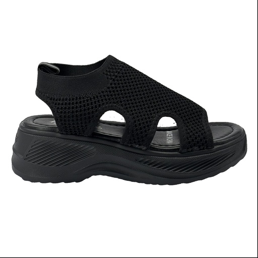 Knit platform sandal